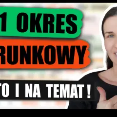 Kobieta z uśmiechem i kciukiem w górę wyjaśnia "0&1 okres warunkowy", mówiąc "prosto i na temat!".