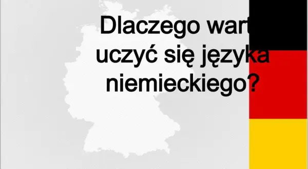 Dlaczego warto uczyć się języka niemieckiego? Mapa Niemiec i flaga kraju.